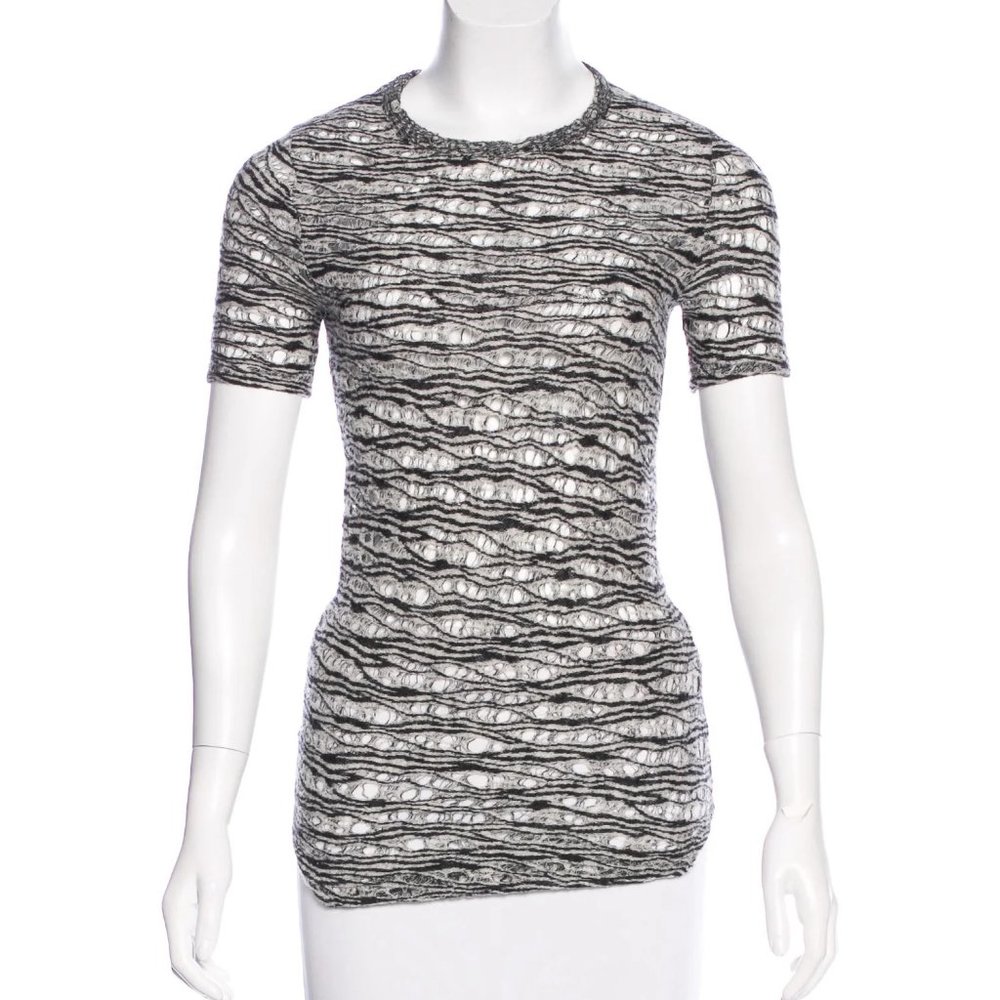 IRO Open Knit Short Sleeve Top